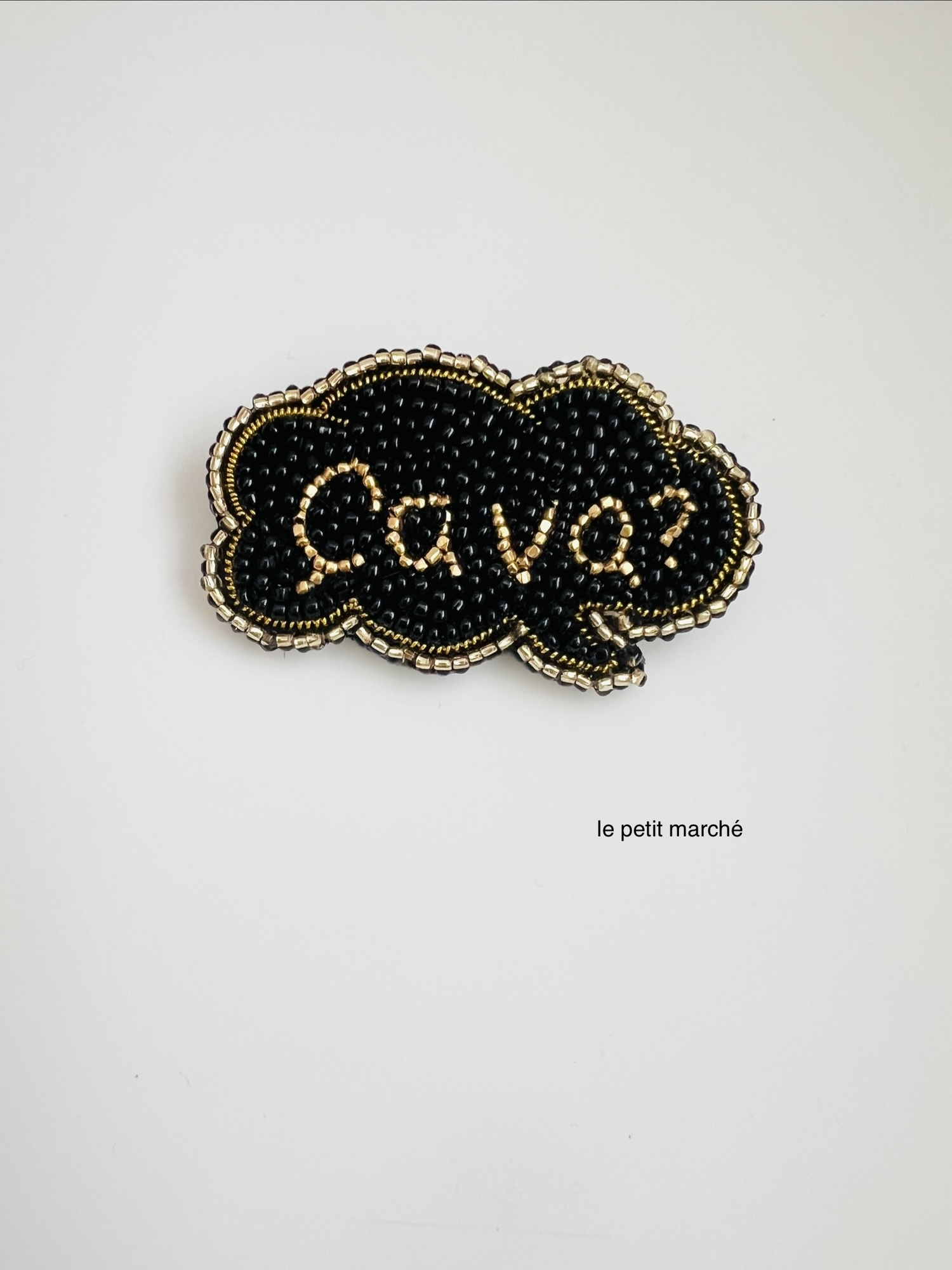 吹き出し・サヴァのビーズ刺繍ブローチ 7,040円