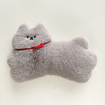 【期間限定価格】おおきめ ＊ かけだすグレー猫ちゃん | 手縫い | ぬいぐるみ【特集掲載】