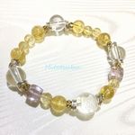 金運⤴の御守☆フクロウとレインボーシトリンのブレスレット