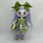 大きなグリーンリボンのドールチャーム