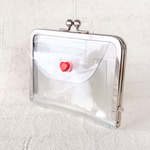 がま口 　ビニール財布　PVC　PVCがま口　クリアウォレット　ミニウォレット　スリムウォレット　コンパクトウォレット　ミニ財布　コインケース　フラグメントケース　お札折らない　💎クリア