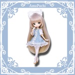 お嬢様の上品ワンピース（パウダーブルー×白レース）♱ Harmonia bloom ハルモニアブルーム ハルモニアハミング ニアハルモニア ミディブライス ruruko オビツ22 ピュアニーモxs