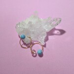今月のサービス品♪挟むだけ イヤリング(ラリマーと水晶)