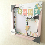 ペーパーフォトフレーム＊フォトアルバム＊グレーボーダーBABY