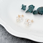 淡色シャボン玉のつぶつぶピアス／イヤリング　透明感アクセサリー　サージカルステンレス　金属アレルギー