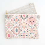 インド刺繍ポーチ  インド刺繍リボン インド刺繍生地 化粧ポーチ メイクポーチ フラットポーチ マルチポーチ スリムポーチ 母子手帳 お薬手帳 ケース 母の日ギフト ギフト プレゼント