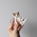【再販】リップ&ハンコケース☆ハチワレ猫 茶