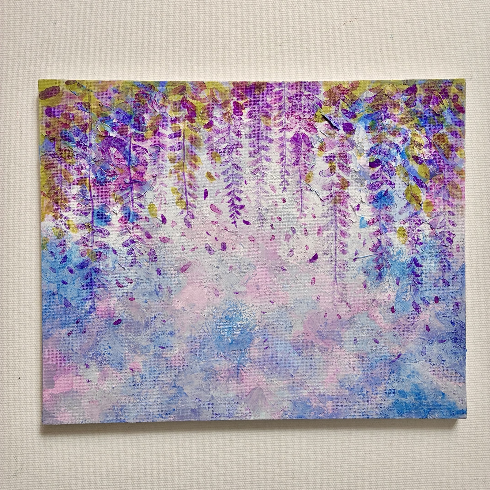 藤の花＊絵画 原画 風景画 春 植物 四季 インテリア 人気 プレゼント