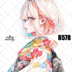 original sticker « no.8578 »     //     人物ステッカー オリジナルステッカー オリジナル人物ステッカー ステッカー cotton melody