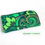【受注制作】L字ファスナー長財布   Green Paisley  ＊276＊