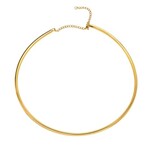 《 gold 》細身ステンレス ワイヤーネックレス【N-799】
