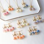 【お得なセット】かすみ草のMiniさくらんぼ🍒(ピアス / イヤリング・ネックレス)