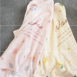 専用ページ【名入れ無料】桜とミモザのふわふわブランケット 