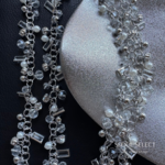☆再入荷☆【10cm】クリアシルバー　スクエアビジューシルバーデザインチェーン　22118