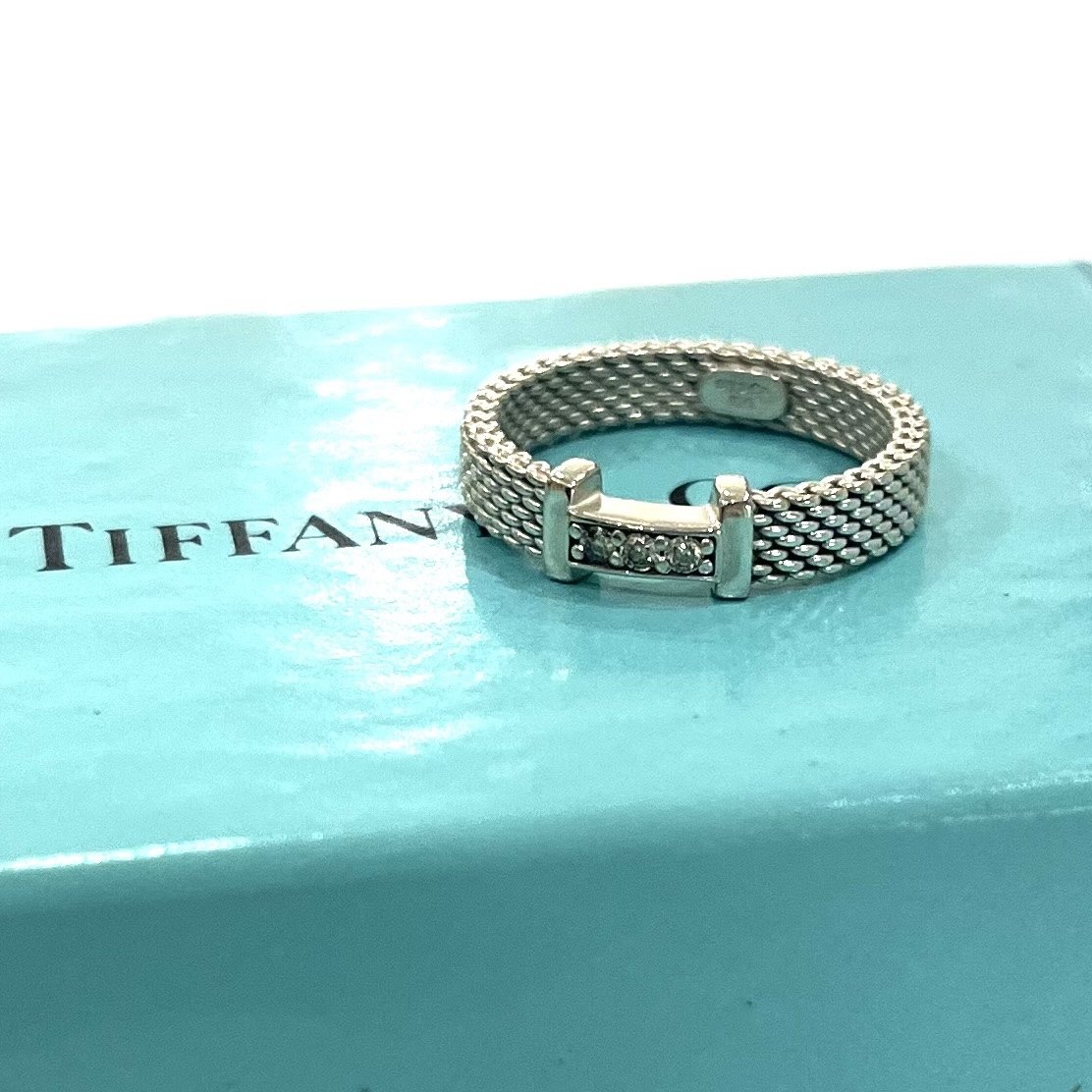 希少【TIFFANY&CO】【11.5号】2401 3粒ダイヤモンド サマセット指輪