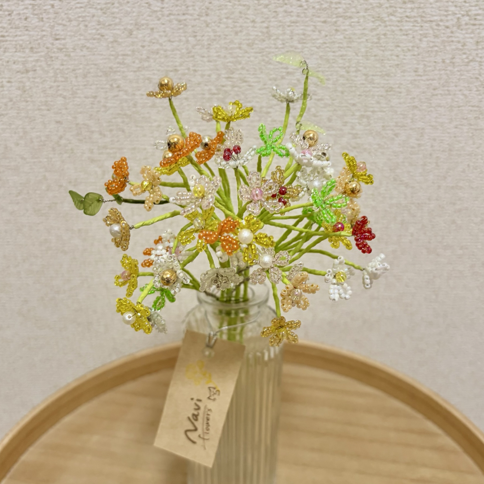 ビーズフラワーのブーケ(ラッピング済み) - navi__flowers | minne