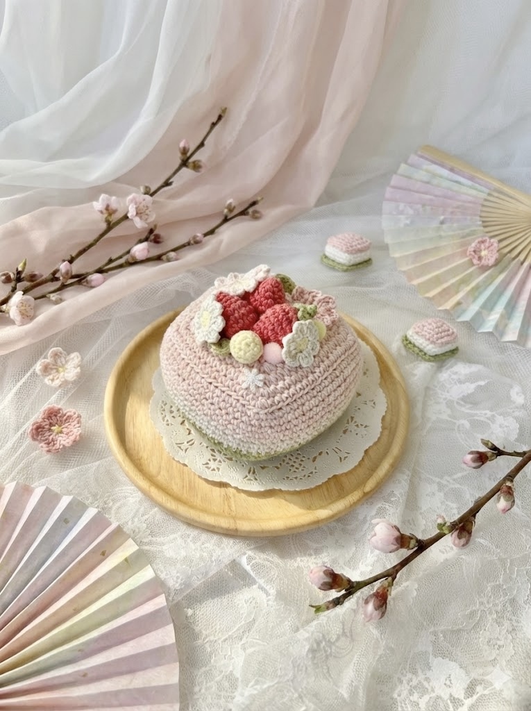 真っ赤な苺のチョコレートケーキ🍫編みぐるみ - かぎ針あみ corico