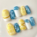 ネイルチップ　レモネード🍋🫧