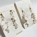 本物の桜の花アクセサリー/イヤリング/アシンメトリー