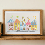  (刺繍キット販売)  絵本から飛び出した街並み 2 クロスステッチ