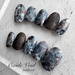 《Oxide Void》かっこいいネイル／ネイルチップ／鉱物ネイル／鉱石ネイル／錆／マーブルネイル／インクネイル／メンズライク