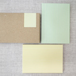 [メモ] ガーゼストライプ【イエロー and グリーン】 - gauze stripe【yellow and green】 - <A7サイズ80枚>