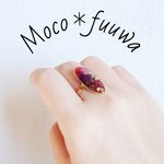 再再再販＊受注制作flowerリング-ワインカラー