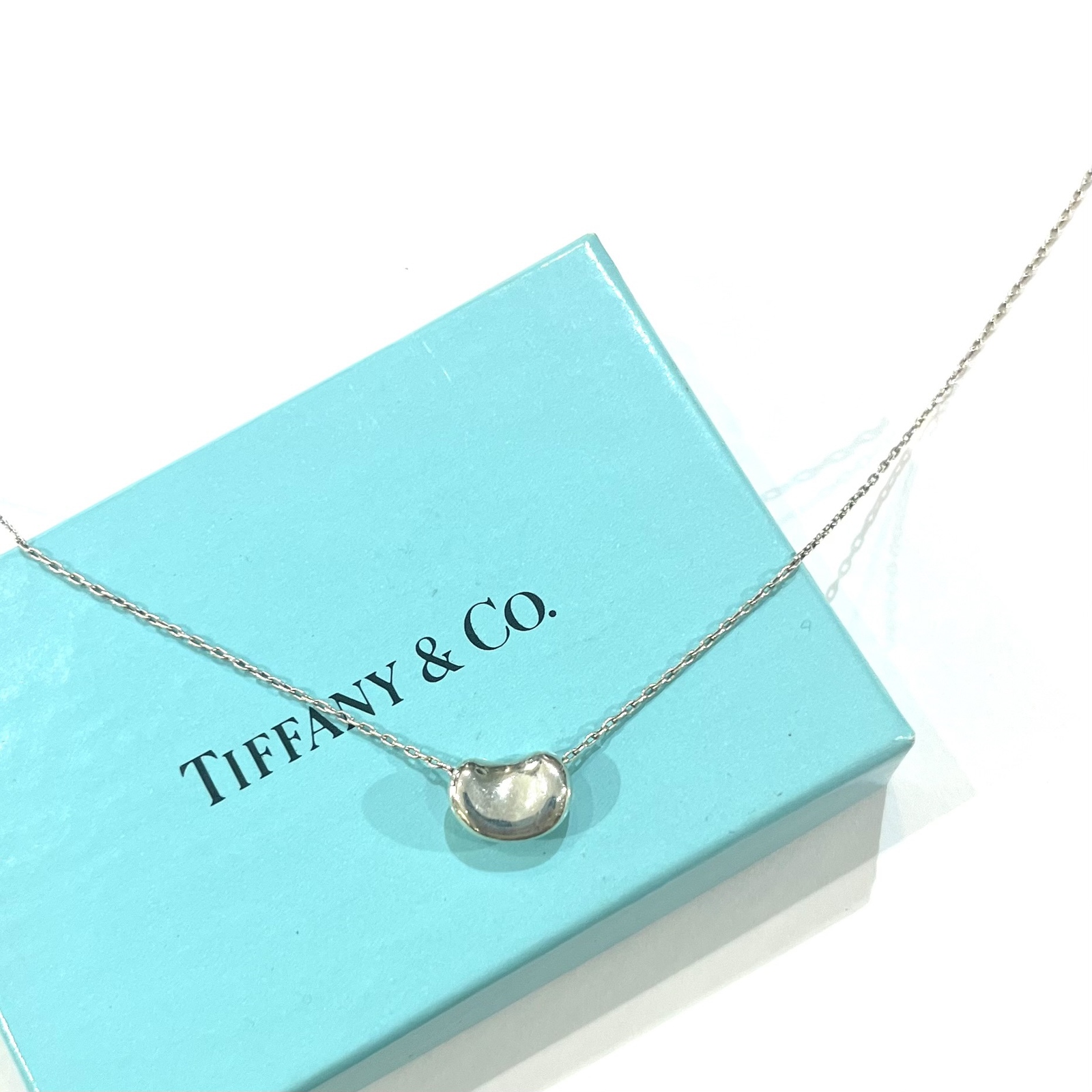 TIFFANY&CO.】2394 幸福ミニビーン ロングネックレス／Elsa Peretti 