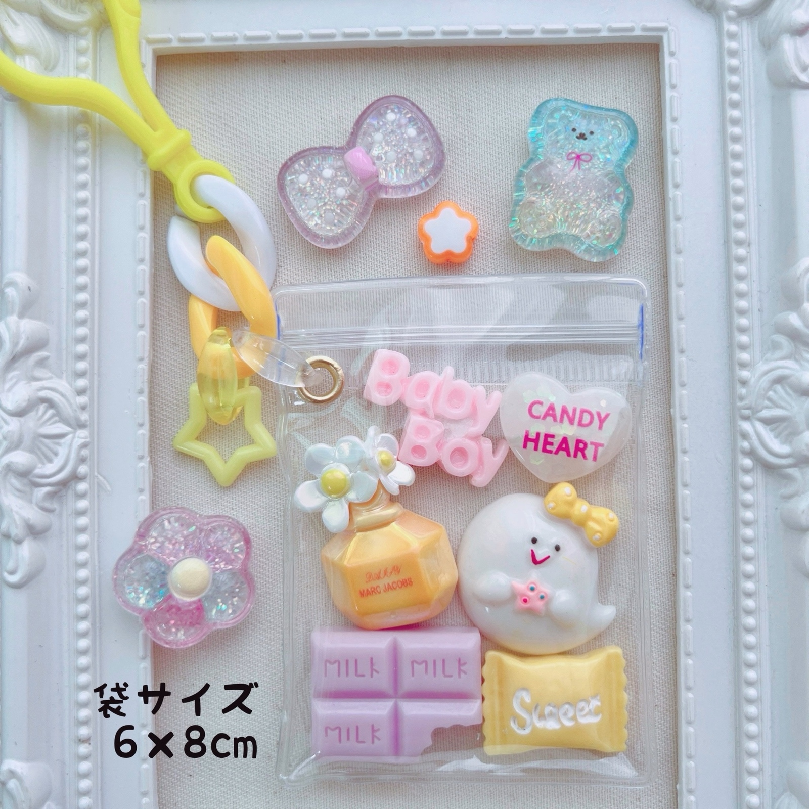キャンディバッグ カラーハトメ付き 袋 6×8cm 100枚セット ジップ