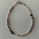 necklace【silver×pink】