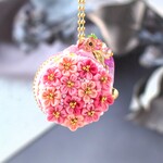 ❁桜マカロンポーチ大人かわいいつまみ細工アクセサリー❁ちりめん＆リバティタナローンアクセサリーケース・コインケース・小物収納◇送料込み◇