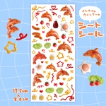 シートシール（イルカさんウインナー）