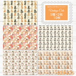 【DP476】デザインペーパー レトロ キャット コラージュシート
