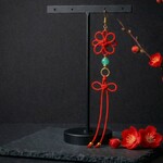 【色オーダー可】チャイナ風片耳ピアス【チャイナ】【中華風】【アジアン】【和風】【華ロリ】
