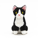コルクの黒白子猫