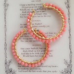 ＊新作＊Coral pink 大振りのサンゴフープピアス