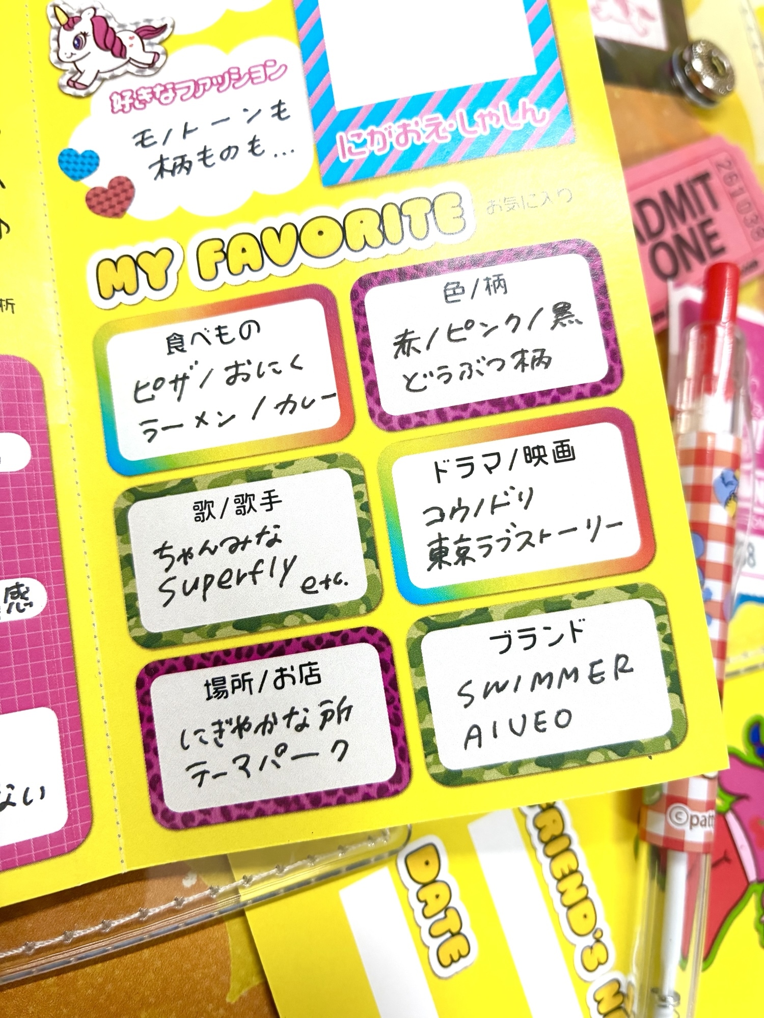 穴なし】あの頃のプロフィール帳 - Decochan Club | minne byGMOペパボ