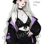 774 art collage box 人物ステッカー