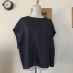 SALE フレンチリネン（プルシャンブルー）で作ったゆったりベスト