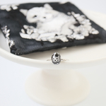 🐈‍⬛ silver 指輪×ポーチ　セット販売　インド刺繍リボン
