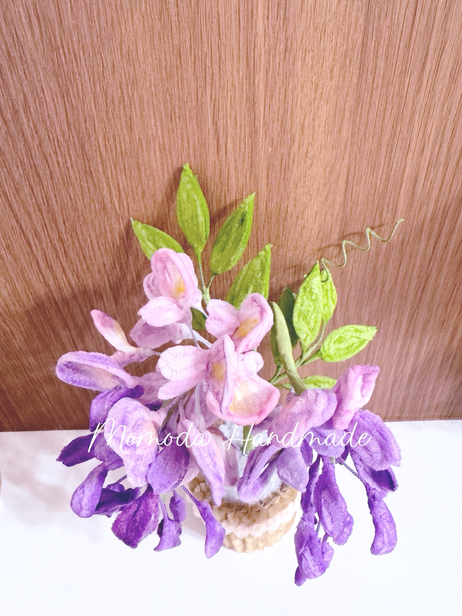 モールフラワー 春の藤花 ハンドメイド インテリア - Momoda Handmade