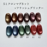 2色選べるꕤフラッシュマグネットネイル、ビー玉、5ミクロン、シンプル、可愛い、ネイルチップ、フラッシュネイル、マグネットネイル、ワンカラー、茶、水色、ネイビー、緑、深緑、赤、春、夏、秋、冬