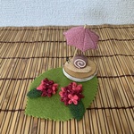 ちりめん細工:梅雨の飾り(紫陽花とかたつむり)3