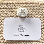 消しゴムはんこ　クマとマグ