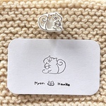 消しゴムはんこ　リスさん　私のどんぐりです
