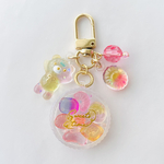 ANIMAL BOX♡キャンディーベアPINK　　シャカシャカ　キーホルダー　レジン　アニマル　スイーツ　プレゼント　ミニチュア　フェイクスイーツ　キャンディー　ジュエル　マルチカラー　パステル