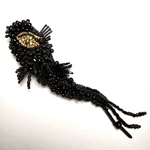 improvisation monster ビーズ刺繍ブローチ