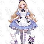 [No.287]RICA オリジナルステッカー　人物ステッカー　女の子　コラージュ素材
