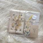 🌼ミモザ刺繍ブックカバー ブックマーク ギフトセット プレゼント 読書 プチギフト 母の日ギフト