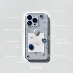 【数量限定】2026.4 Lapis Lazuli case                           天然石　　スマホケース　クリアケース　iPhone case   ハンドメイドケース　
